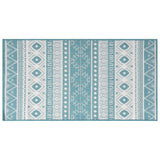 Buitenkleed omkeerbaar 80x150 cm aqua en wit - AllerleiShop