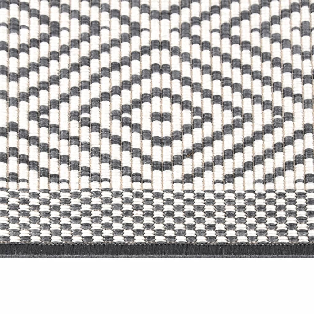 Buitenkleed omkeerbaar 80x150 cm grijs en wit - AllerleiShop