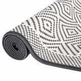 Buitenkleed omkeerbaar 80x150 cm grijs en wit - AllerleiShop