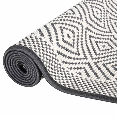 Buitenkleed omkeerbaar 80x150 cm grijs en wit - AllerleiShop