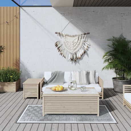 Buitenkleed omkeerbaar 80x150 cm grijs en wit - AllerleiShop