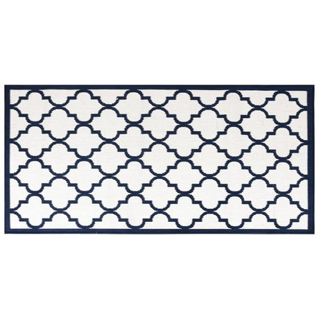 Buitenkleed omkeerbaar 80x150 cm marineblauw en wit - AllerleiShop
