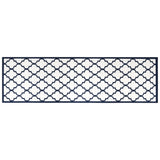 Buitenkleed omkeerbaar 80x250 cm marineblauw en wit - AllerleiShop