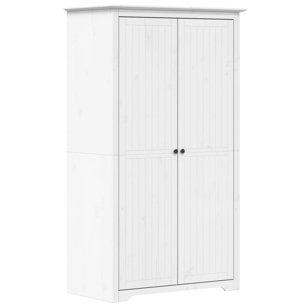 Kledingkast BODO 99x53,5x173 cm massief grenenhout wit - AllerleiShop