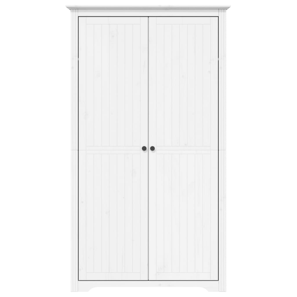 Kledingkast BODO 99x53,5x173 cm massief grenenhout wit - AllerleiShop