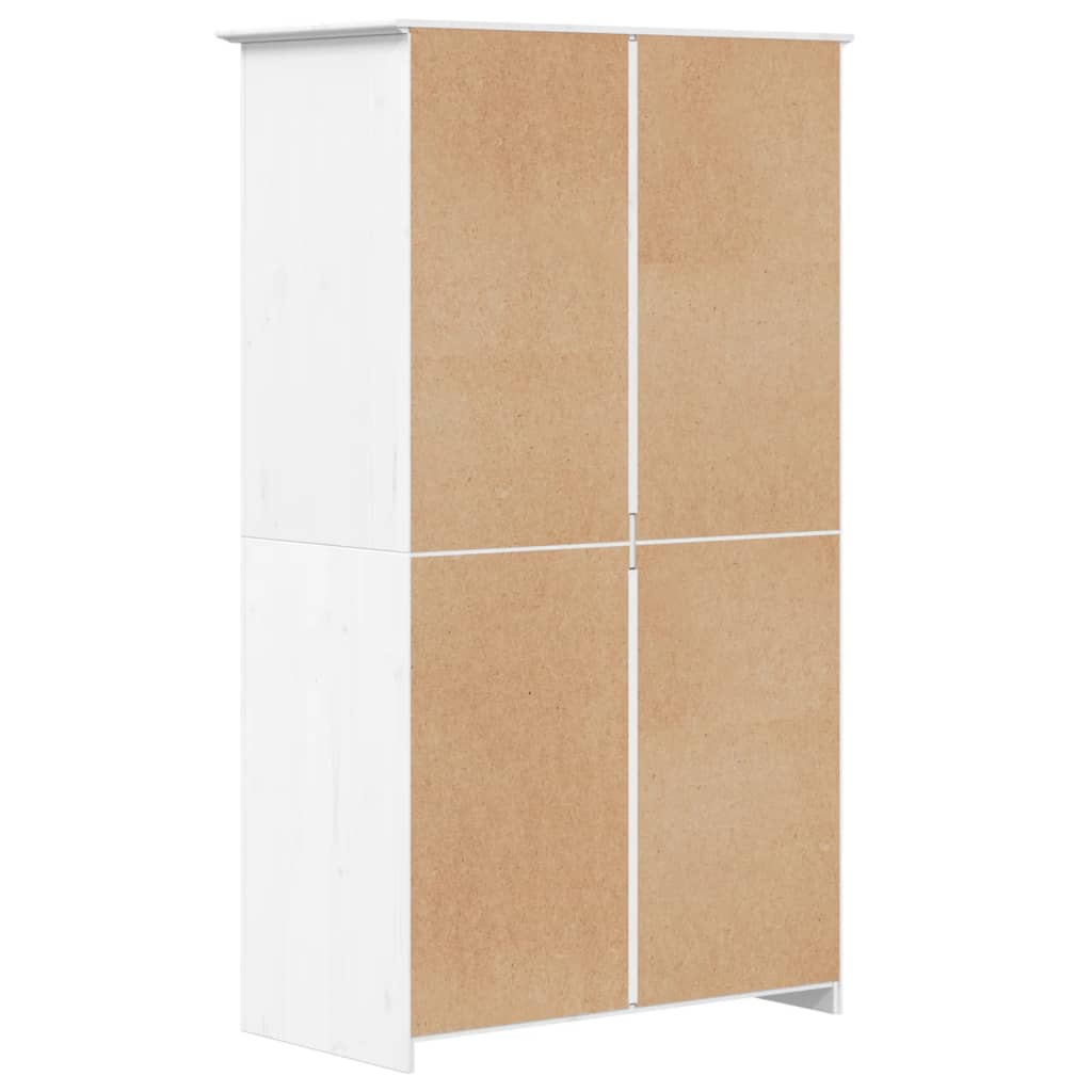 Kledingkast BODO 99x53,5x173 cm massief grenenhout wit - AllerleiShop