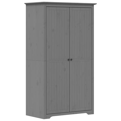 Kledingkast BODO 99x53,5x173 cm massief grenenhout grijs - AllerleiShop