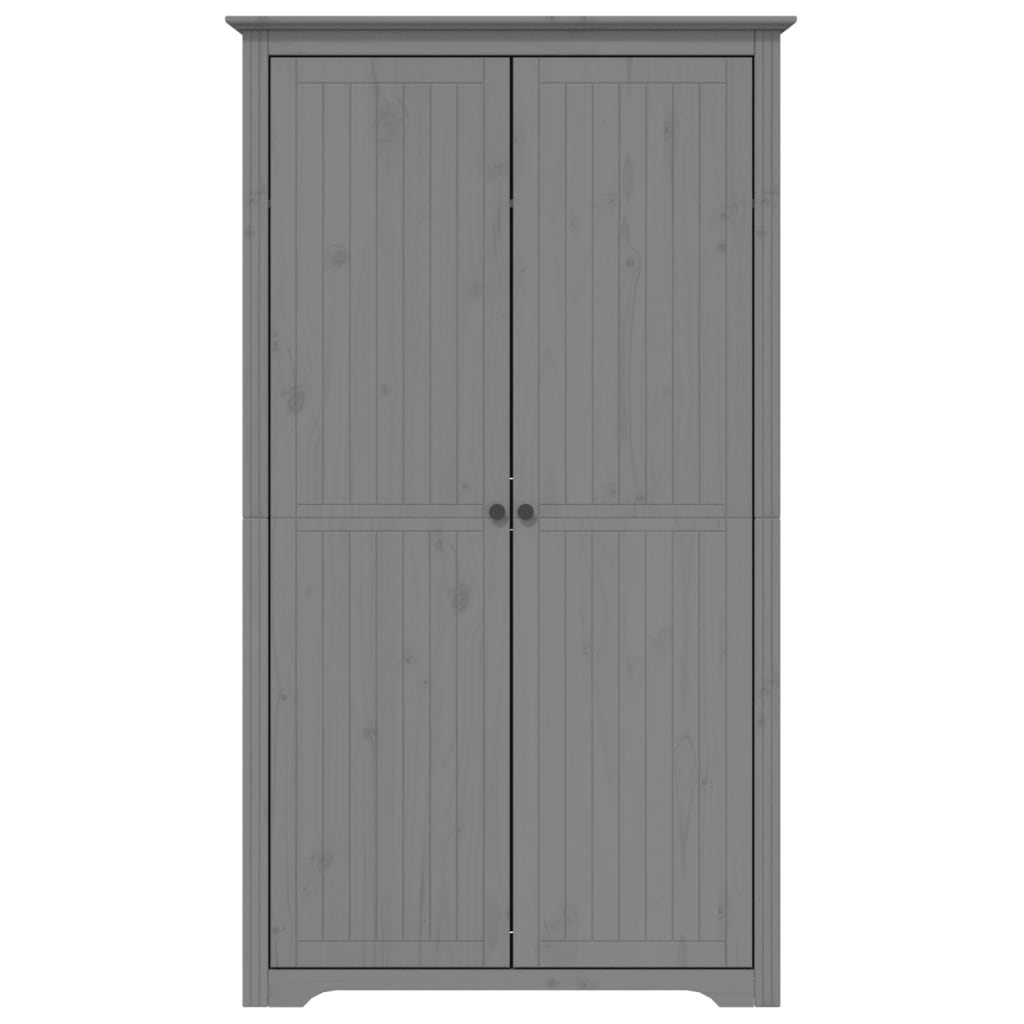 Kledingkast BODO 99x53,5x173 cm massief grenenhout grijs - AllerleiShop