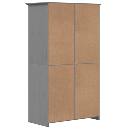 Kledingkast BODO 99x53,5x173 cm massief grenenhout grijs - AllerleiShop