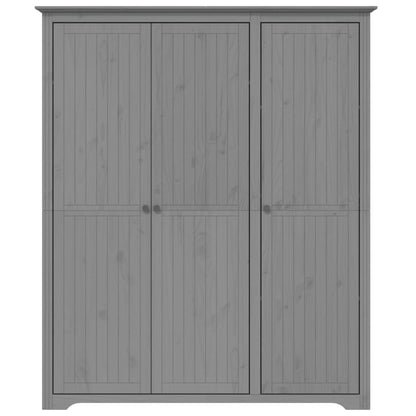 Kledingkast BODO 146x53,5x173 cm massief grenenhout grijs - AllerleiShop