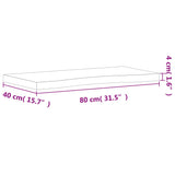 Bureaublad 80x(36-40)x4 cm massief beukenhout - AllerleiShop