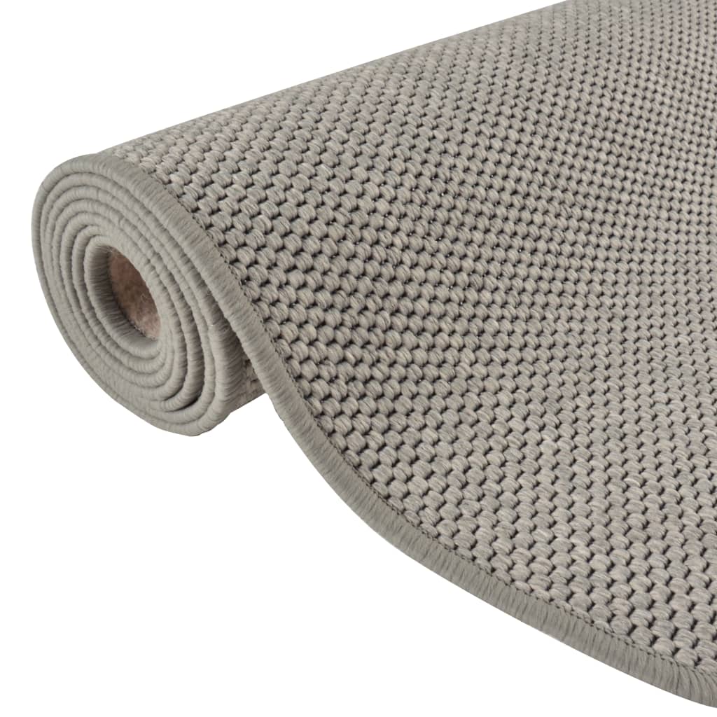 Tapijtloper 50x200 cm sisal-look zilverkleurig - AllerleiShop