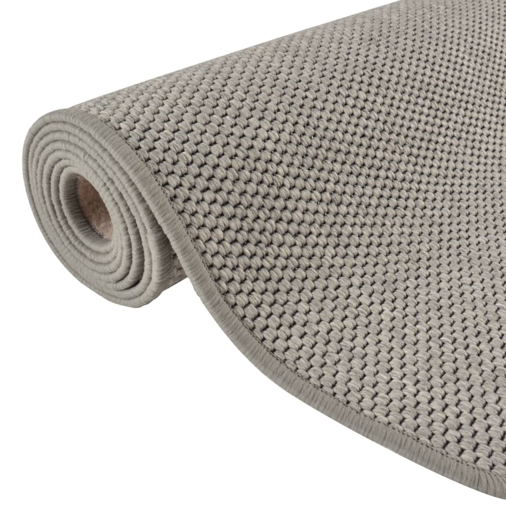 Tapijtloper 50x250 cm sisal-look zilverkleurig - AllerleiShop