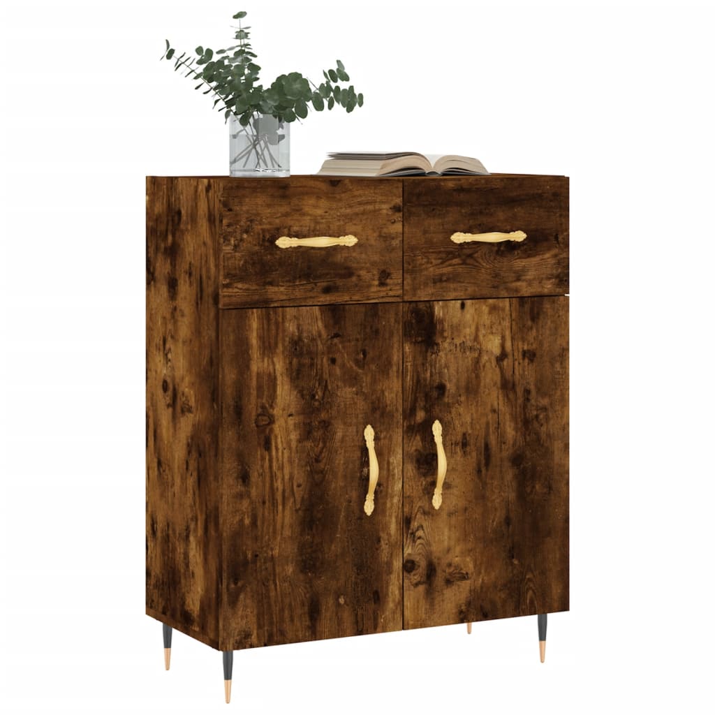 Dressoir 69,5x34x90 cm bewerkt hout gerookt eikenkleurig - AllerleiShop