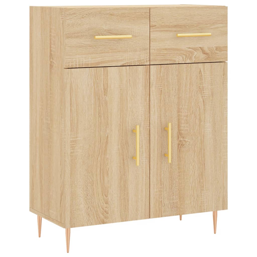 Dressoir 69,5x34x90 cm bewerkt hout sonoma eikenkleurig - AllerleiShop