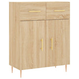 Dressoir 69,5x34x90 cm bewerkt hout sonoma eikenkleurig - AllerleiShop