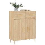 Dressoir 69,5x34x90 cm bewerkt hout sonoma eikenkleurig - AllerleiShop