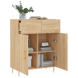 Dressoir 69,5x34x90 cm bewerkt hout sonoma eikenkleurig - AllerleiShop