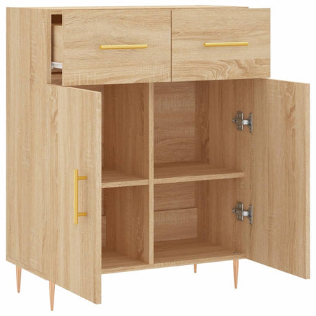 Dressoir 69,5x34x90 cm bewerkt hout sonoma eikenkleurig - AllerleiShop