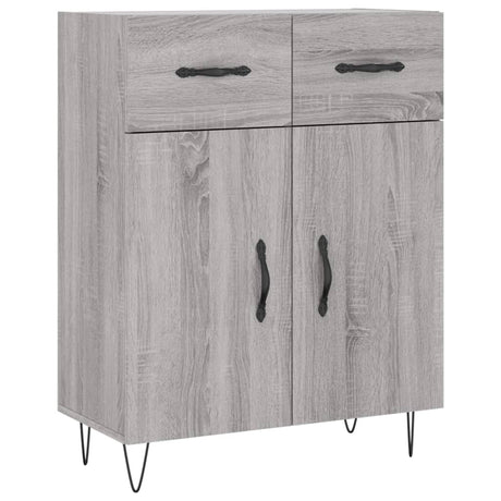 Dressoir 69,5x34x90 cm bewerkt hout grijs sonoma eikenkleurig