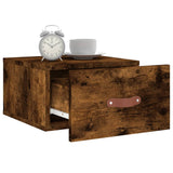 Nachtkastjes 2 st wandgemonteerd 35x35x20 cm gerookt eikenkleur