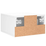 Nachtkastjes 2 st wandgemonteerd 35x35x20 cm wit