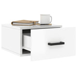 Nachtkastjes 2 st wandgemonteerd 35x35x20 cm hoogglans wit