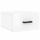 Nachtkastjes 2 st wandgemonteerd 35x35x20 cm hoogglans wit