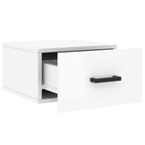 Nachtkastjes 2 st wandgemonteerd 35x35x20 cm hoogglans wit