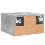 Nachtkastjes 2 st wandgemonteerd 35x35x20 cm betongrijs