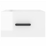 Nachtkastjes 2 st wandgemonteerd 35x35x20 cm hoogglans wit