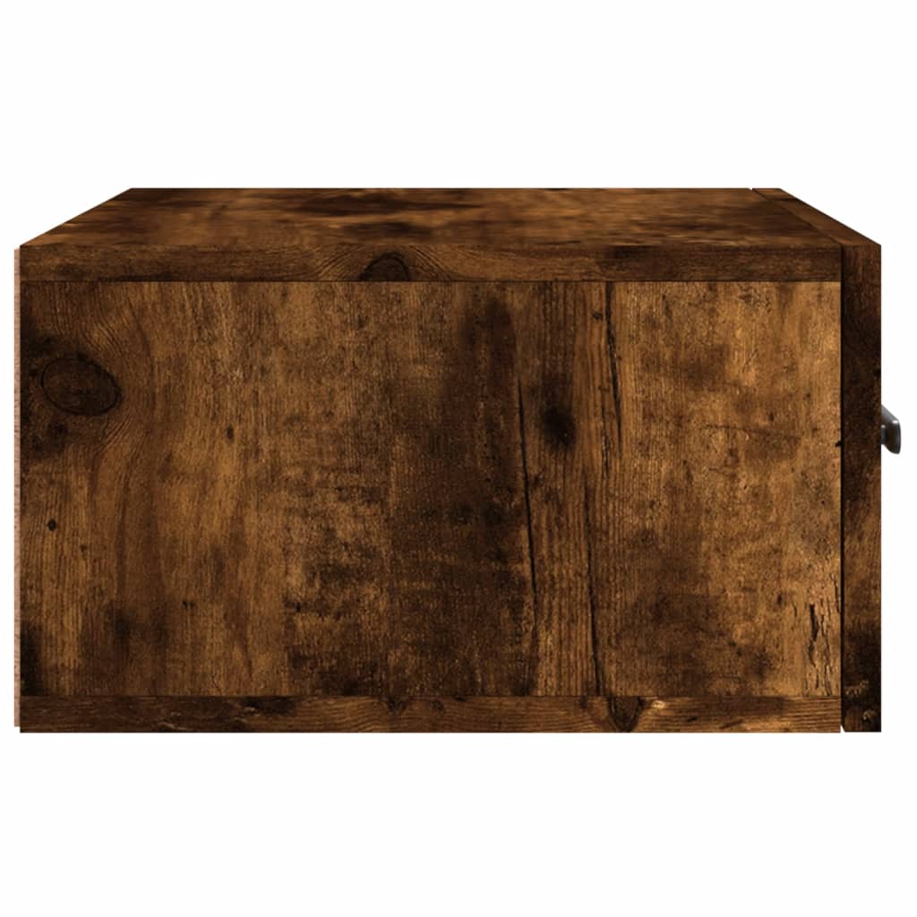 Nachtkastjes 2 st wandgemonteerd 35x35x20 cm gerookt eikenkleur