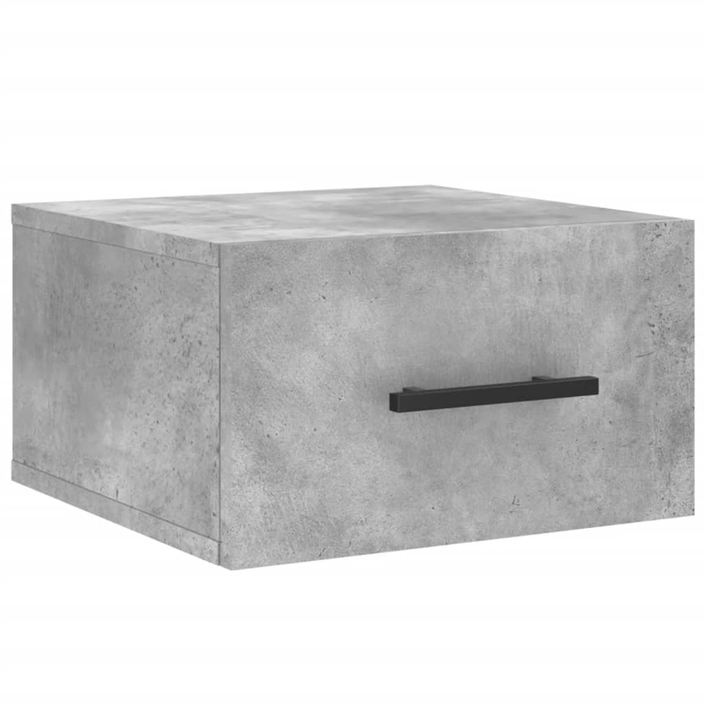 Nachtkastjes 2 st wandgemonteerd 35x35x20 cm betongrijs
