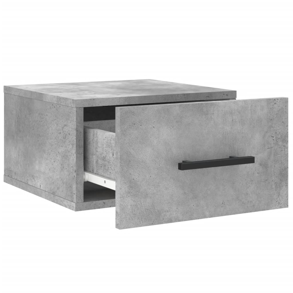Nachtkastjes 2 st wandgemonteerd 35x35x20 cm betongrijs
