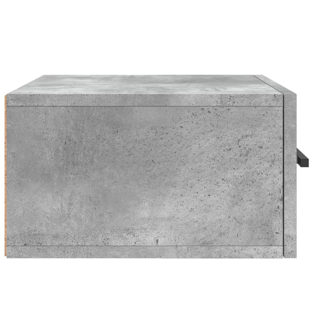Nachtkastjes 2 st wandgemonteerd 35x35x20 cm betongrijs