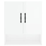 Wandkast 60x31x70 cm bewerkt hout hoogglans wit