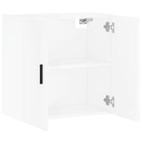 Wandkast 60x31x60 cm bewerkt hout hoogglans wit
