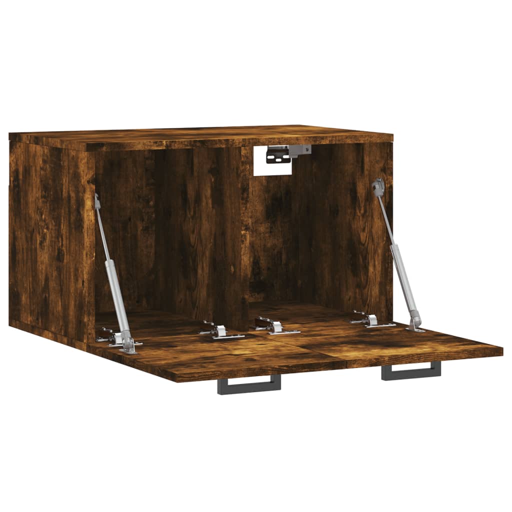 Wandkast 60x36,5x35 cm bewerkt hout gerookt eikenkleurig