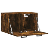 Wandkast 60x36,5x35 cm bewerkt hout gerookt eikenkleurig