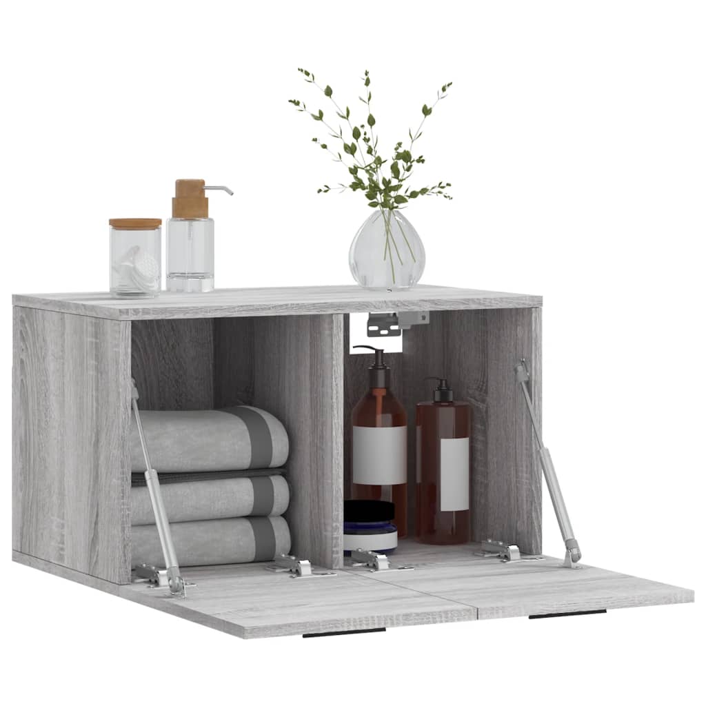 Wandkast 60x36,5x35 cm bewerkt hout grijs sonoma eikenkleurig