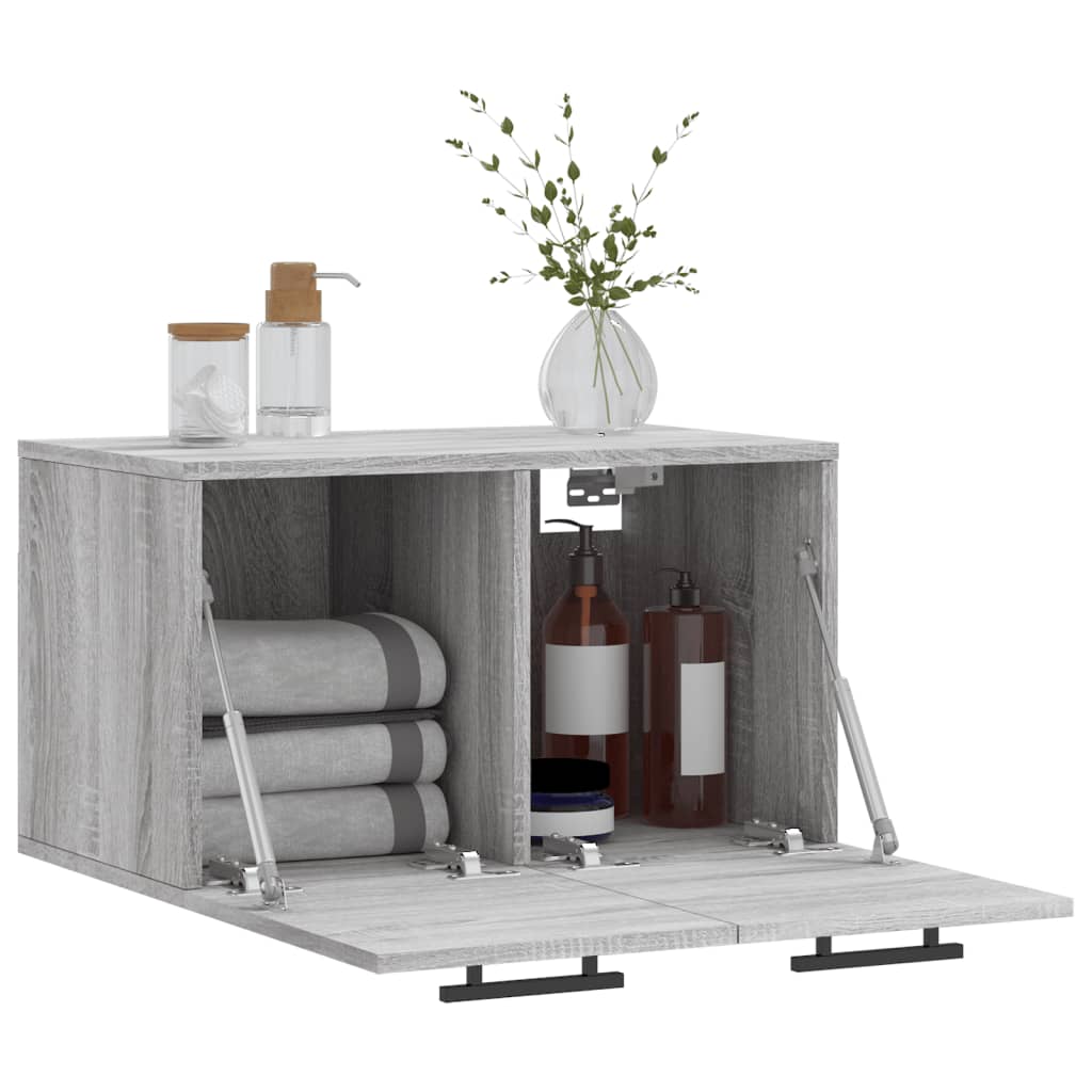 Wandkast 60x36,5x35 cm bewerkt hout grijs sonoma eikenkleurig