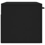 Wandkast 80x36,5x35 cm bewerkt hout zwart