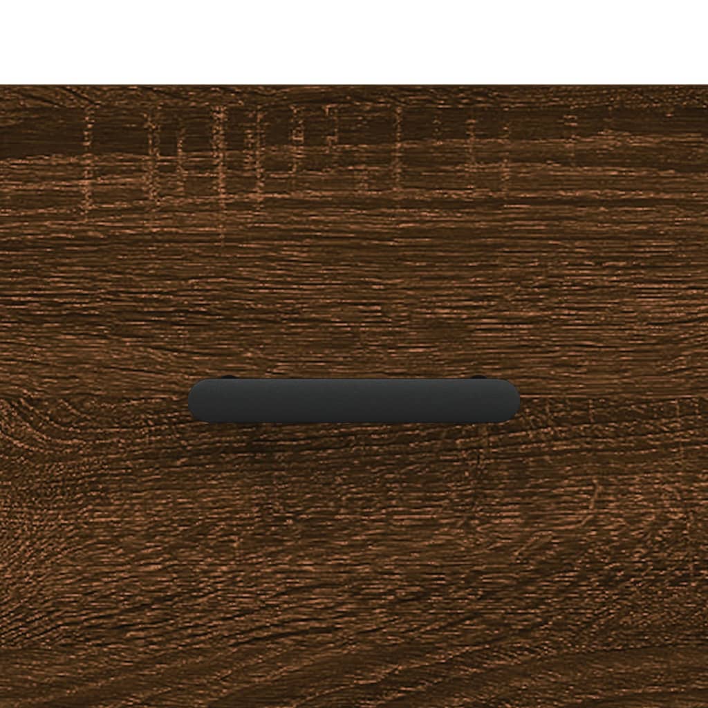 Wandkast 100x36,5x35 cm bewerkt hout bruin eikenkleur
