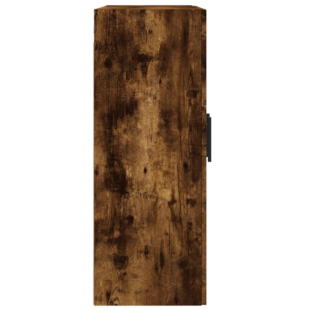 Wandkast 69,5x34x90 cm bewerkt hout gerookt eikenkleurig