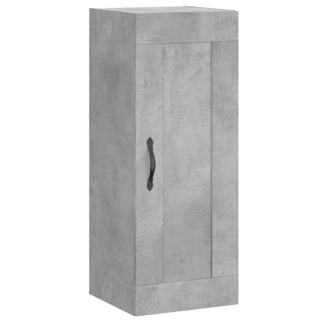 Wandkast 34,5x34x90 cm bewerkt hout betongrijs