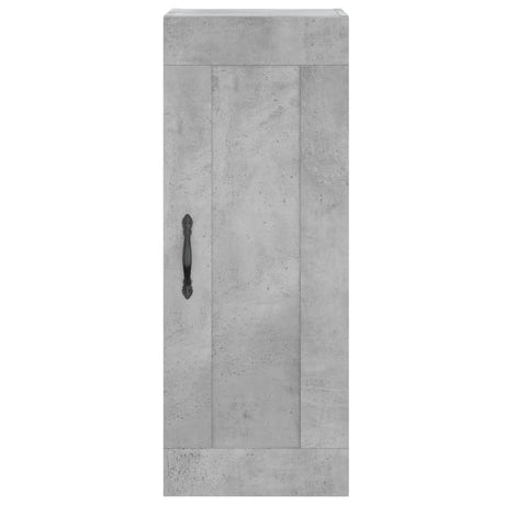 Wandkast 34,5x34x90 cm bewerkt hout betongrijs