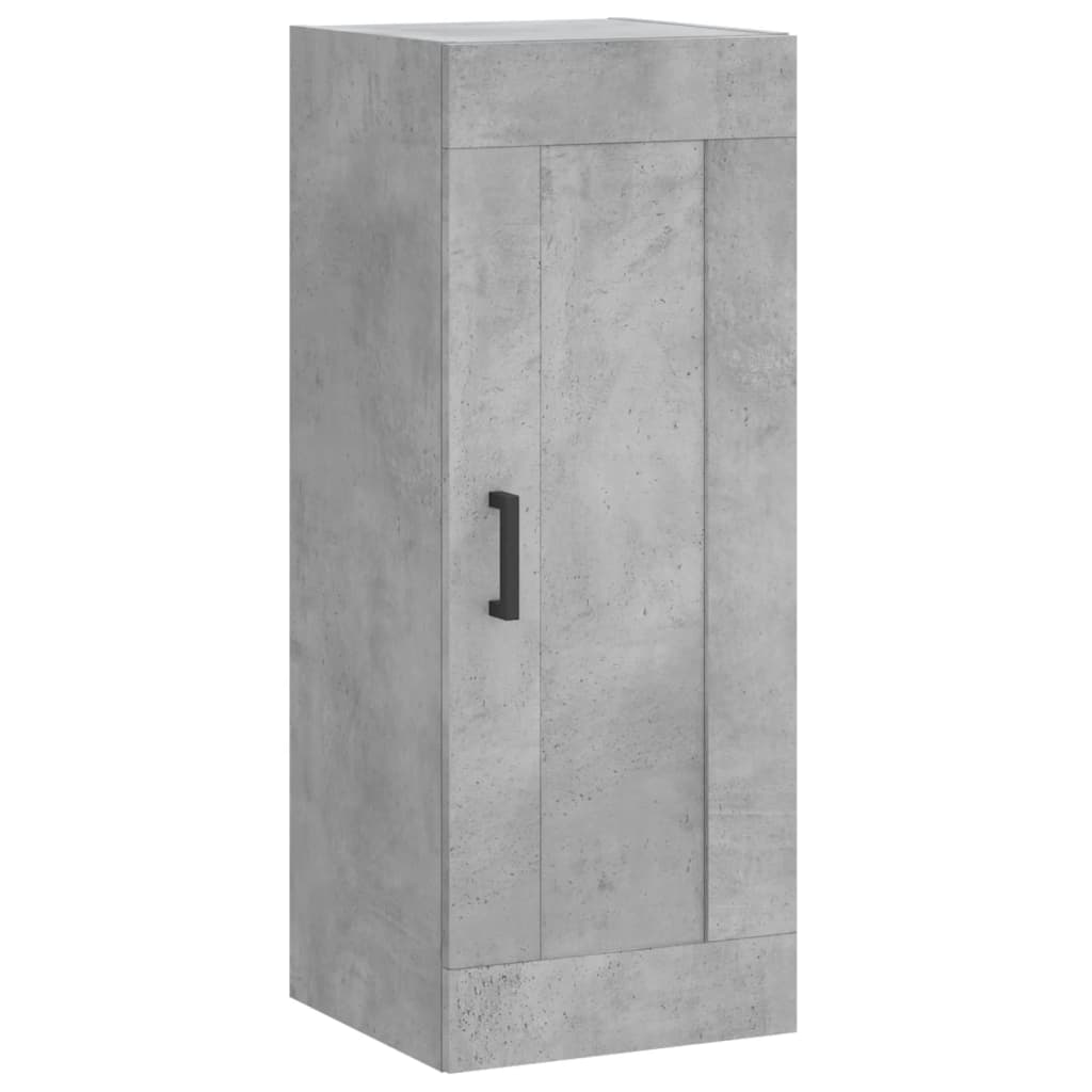 Wandkast 34,5x34x90 cm bewerkt hout betongrijs