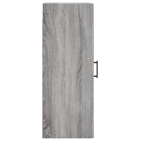 Wandkast 34,5x34x90 cm bewerkt hout grijs sonoma eikenkleurig