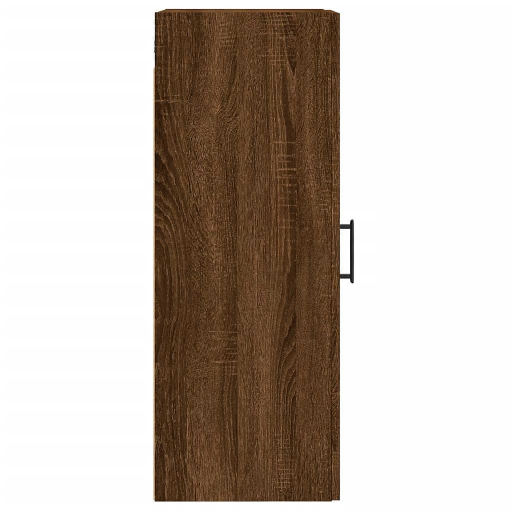 Wandkast 34,5x34x90 cm bewerkt hout bruin eikenkleur