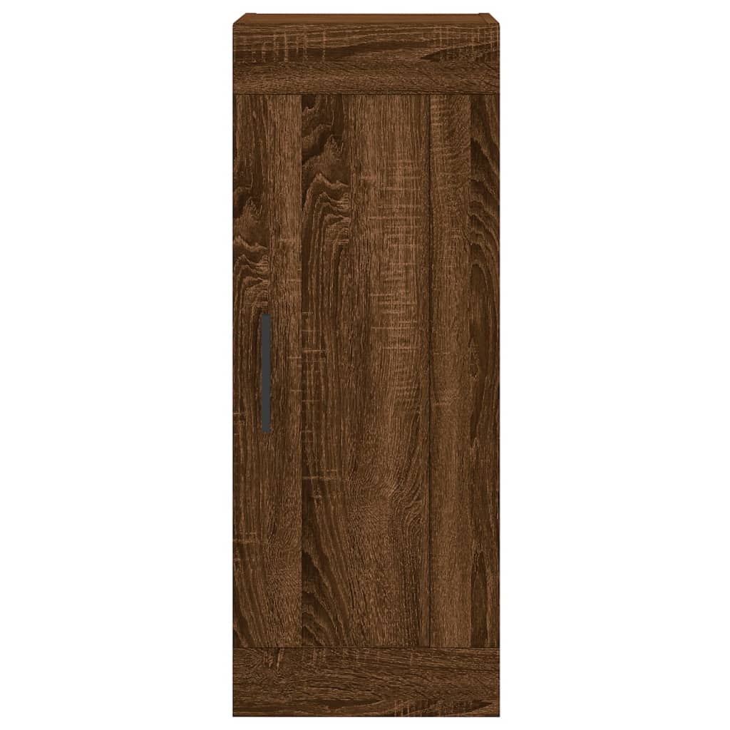 Wandkast 34,5x34x90 cm bewerkt hout bruin eikenkleur